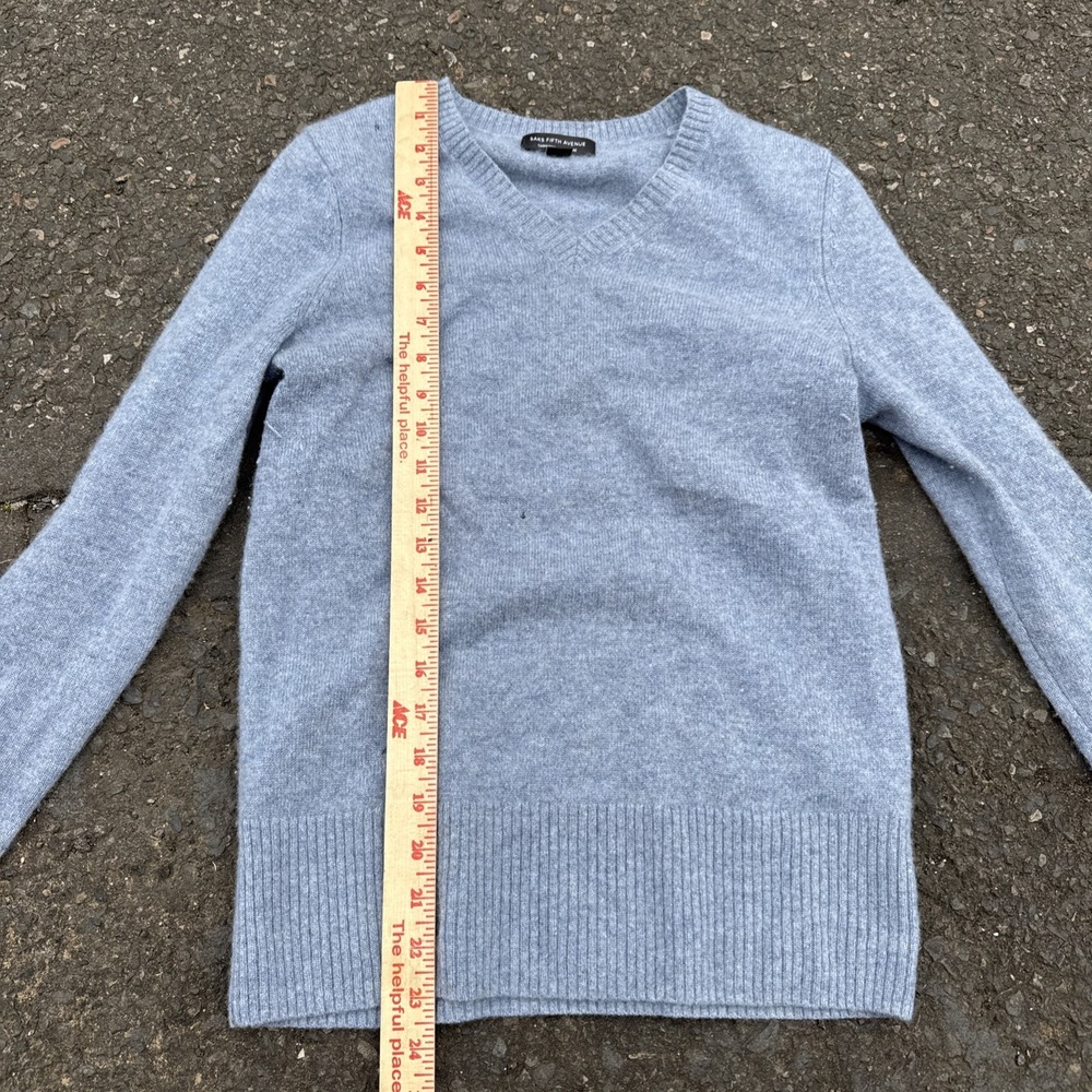 Saks‎ fifth avenue 100% cashmere blue sweater  XS - Picture 8 of 12